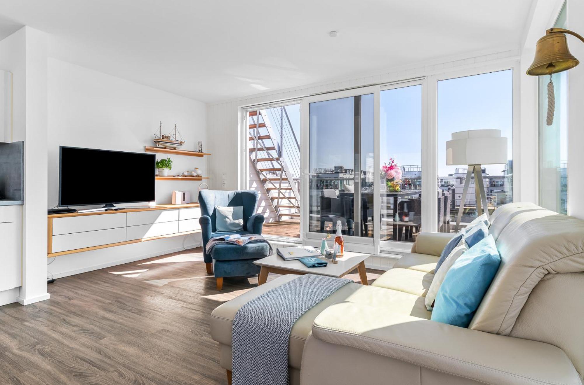 Triton: Meerblick, Sauna, Dachterrasse Olpenitz Exterior foto